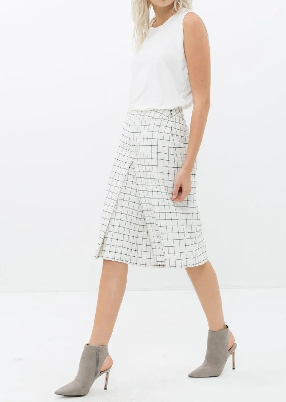 Fashion Classic Women's Wide Leg Pants In Square Jacquard