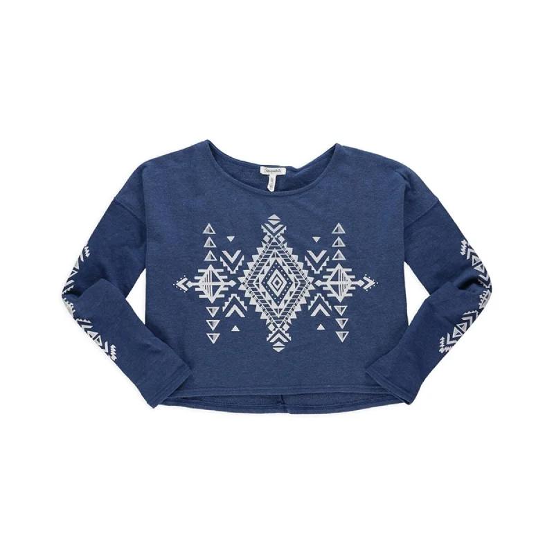 Aeropostale Womens Geo Cropped Sweatshirt