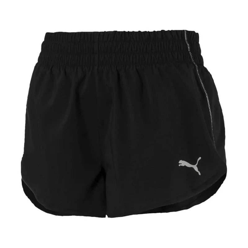 Puma Womens Ignite Athletic Workout Shorts, Black, Large