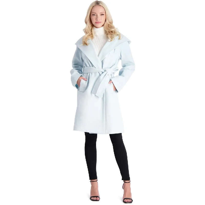 Must-have For Fashion Avec Les Filles Women's Double Breasted Twill Hooded Robe Coat
