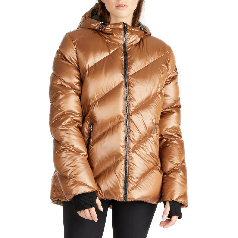 Pajar Women's Nelli Quilted Down Fill Water Repellant Hooded Short Puffer Coat