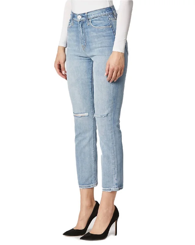 Holly High Rise Straight Jean In Light Wash