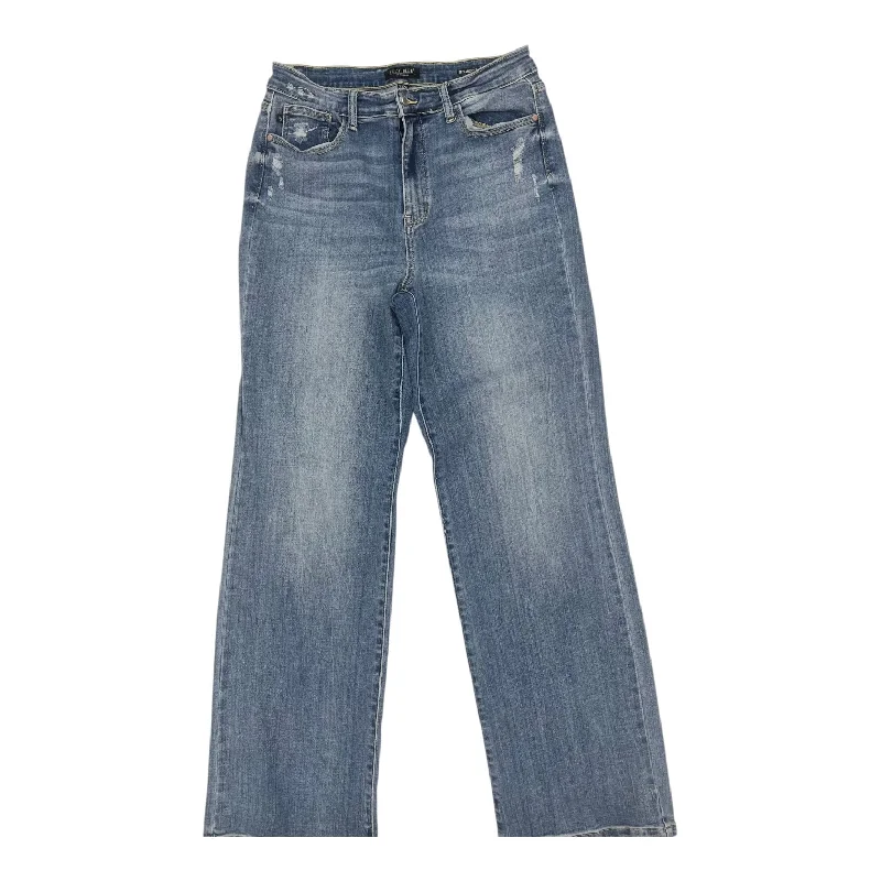 Jeans Straight By Judy Blue In Blue Denim, Size:12