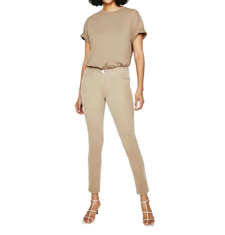 Prima Mid Rise Cigarette Ankle Jean In Silk Bamboo