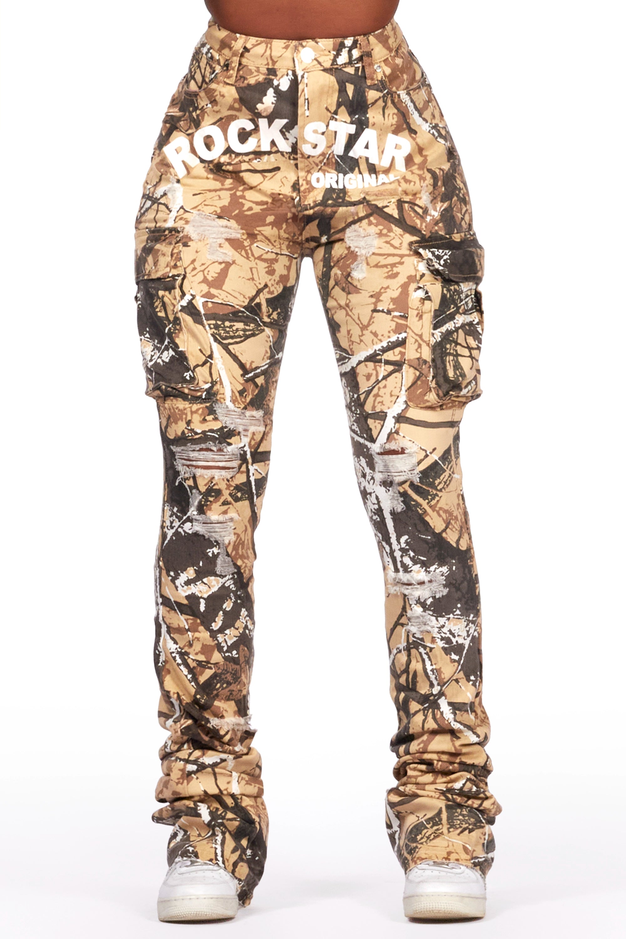 Catrina Tree Camo Super Stacked Jean