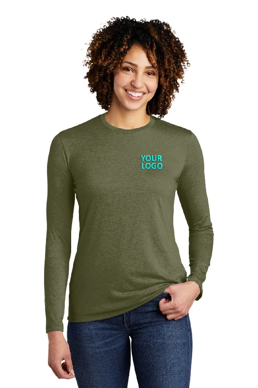 Allmade Women's Tri-Blend Custom Long Sleeve Tee, Olive You Green