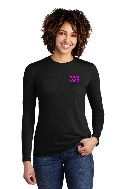 Allmade Women's Tri-Blend Custom Long Sleeve Tee, Space Black