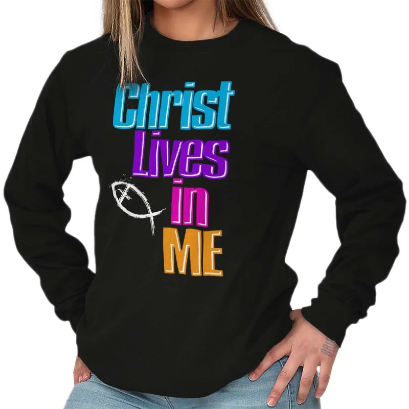 Christ Lives in Me Long Sleeve T-Shirt