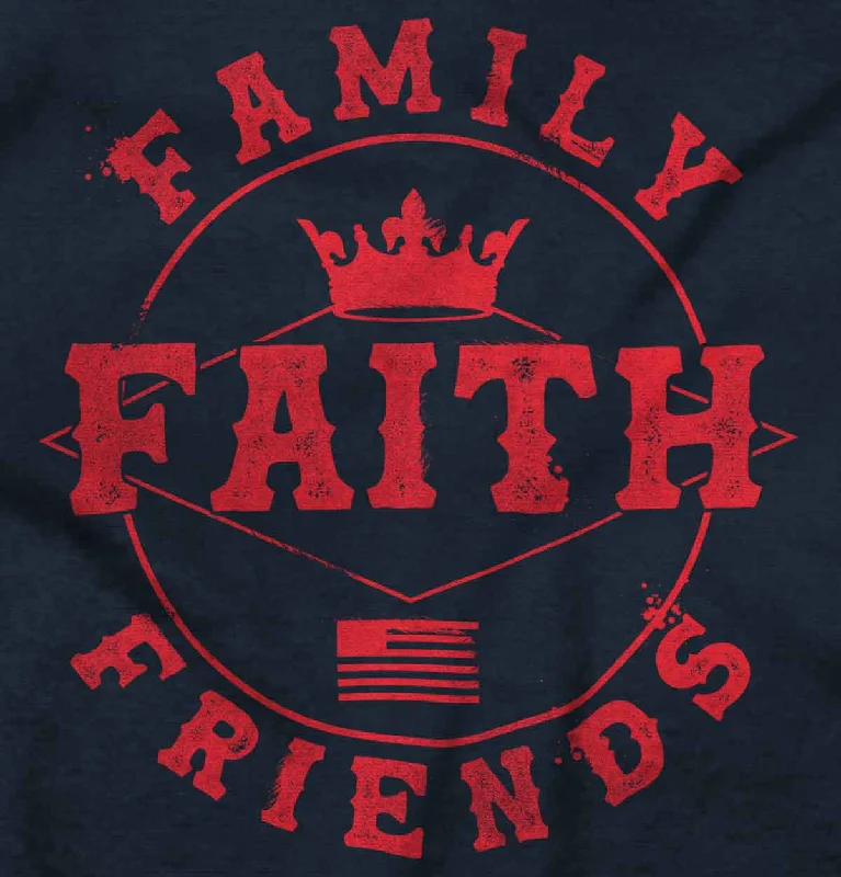 Faith Family Friends Crop Top Long Sleeve T Shirt