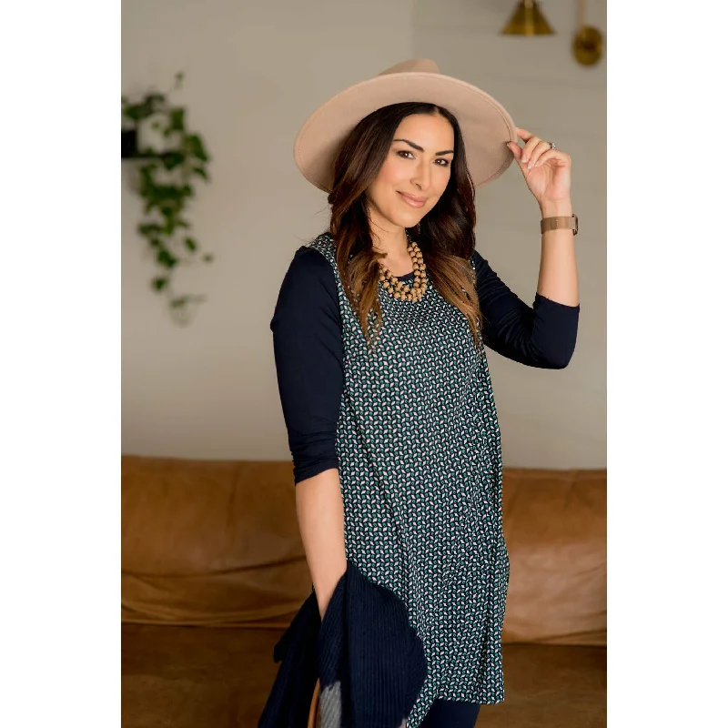 Geo Solid Sleeve Tunic