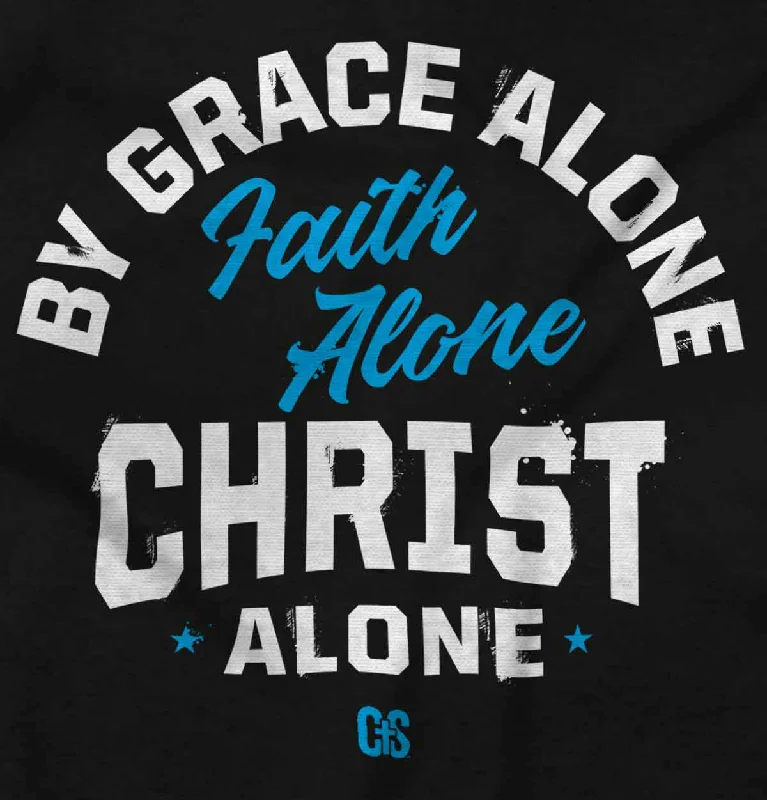 Grace Faith Christ Alone Crop Top Long Sleeve T Shirt