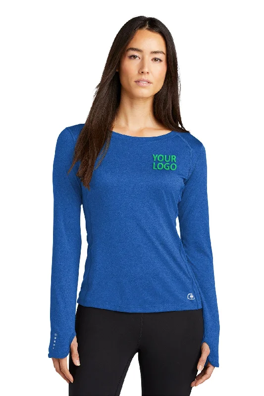 OGIO ENDURANCE Ladies Long Sleeve Pulse Custom Tees, Electric Blue