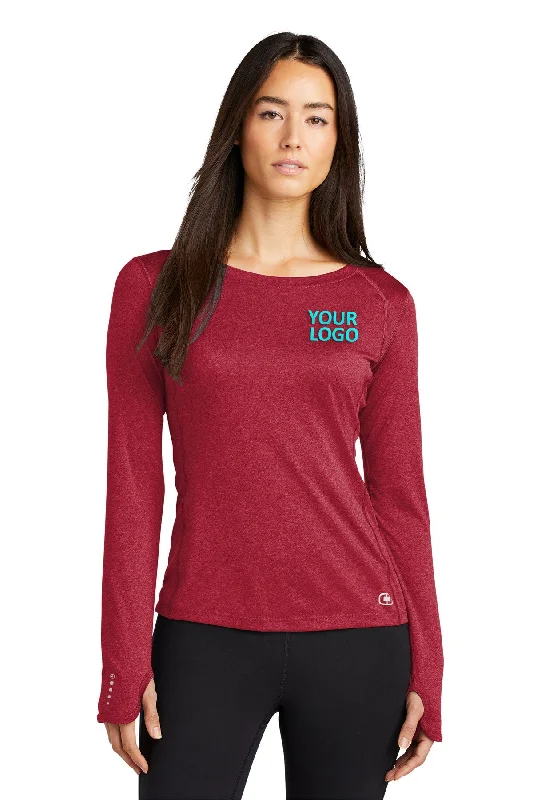 OGIO ENDURANCE Ladies Long Sleeve Pulse Custom Tees, Ripped Red