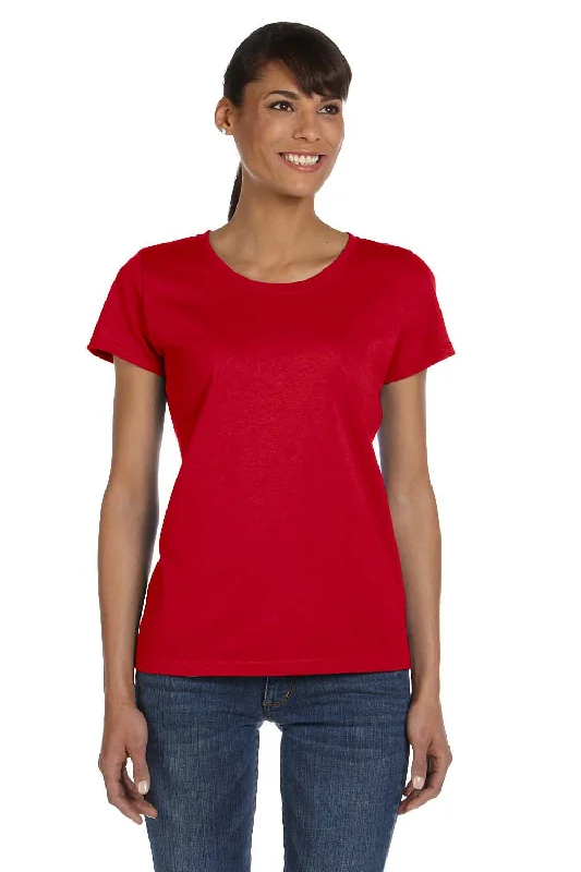 Fruit Of The Loom Womens HD Jersey Short Sleeve Crewneck T-Shirt - True Red