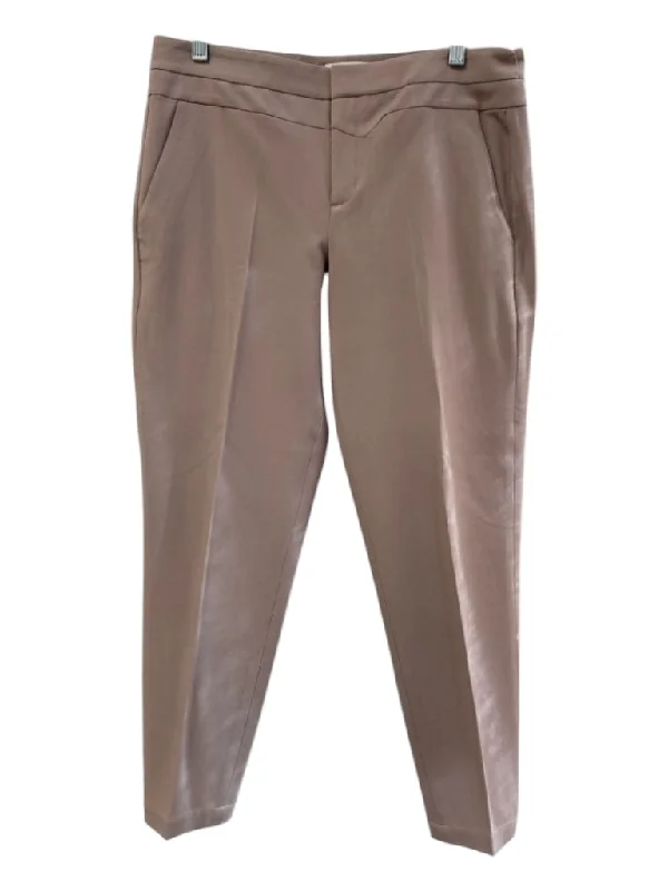 Helmut Lang Size 6 Blush Wool Blend Mid Rise zip fly Flat Front Tapered Pants