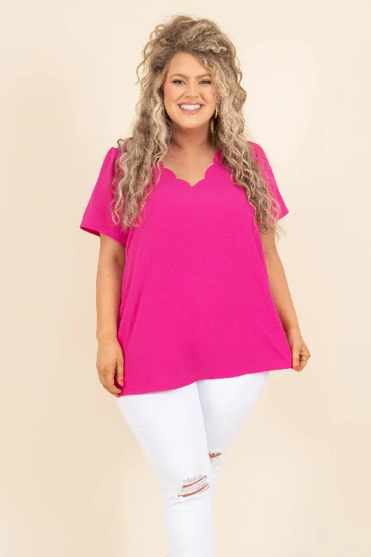 Looking For Love Top, Fuchsia