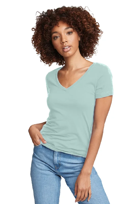 Next Level Womens Ideal Jersey Short Sleeve V-Neck T-Shirt - Mint Green