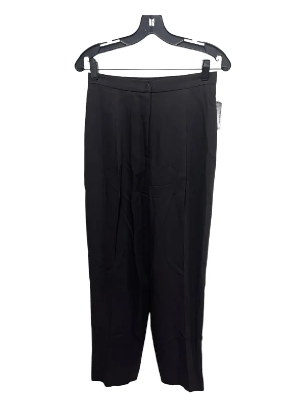 Oscar by Oscar de la renta Size 8 Dark Brown Acetate Pleated High Rise Pants