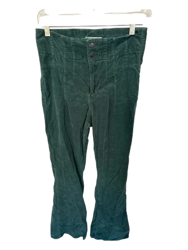 We The Free Size 29 Green Corduroy High Waist Flare Pants