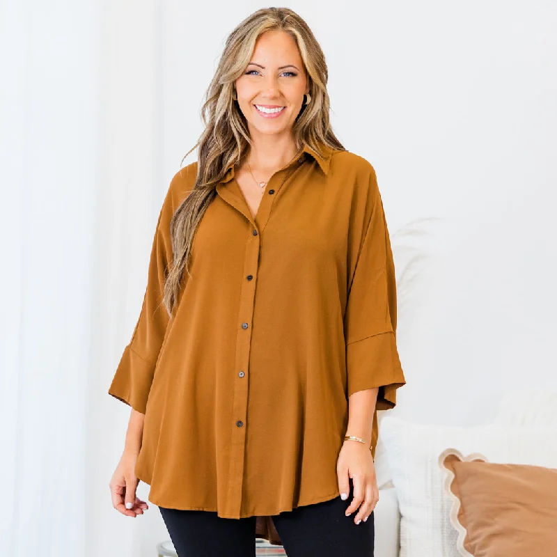 Working Babe Top, Brown