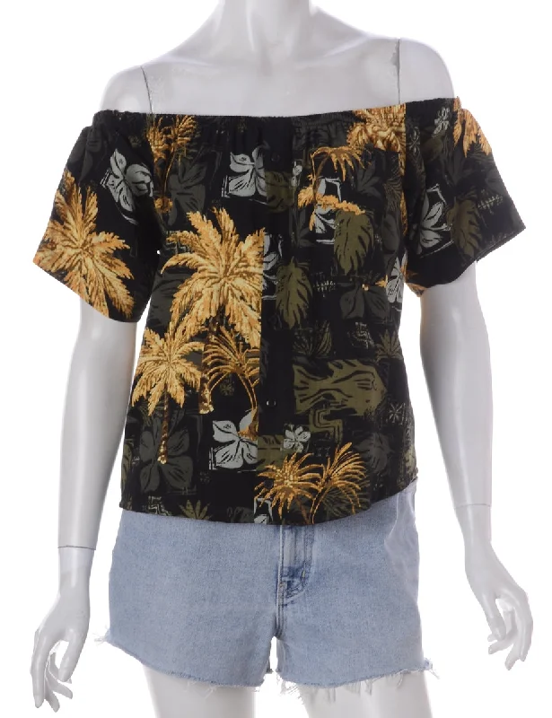 Label Hayley Hawaiian Off The Shoulder Top