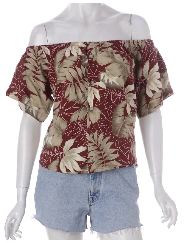 Label Hayley Hawaiian Off The Shoulder Top