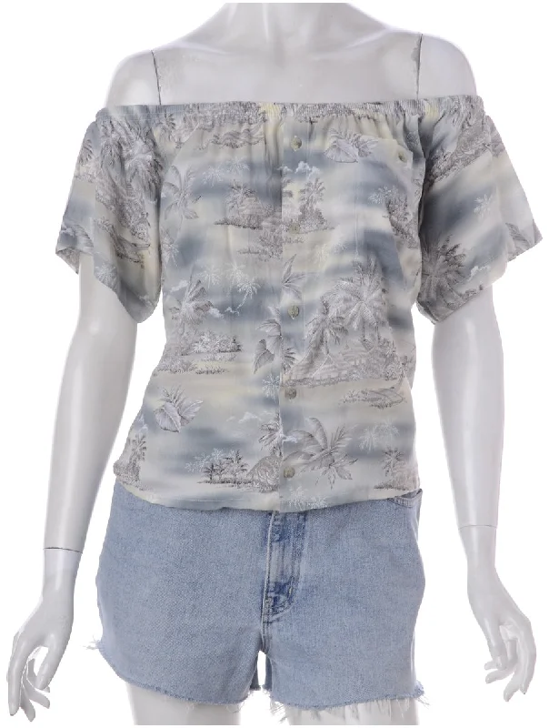 Label Hayley Hawaiian Off The Shoulder Top