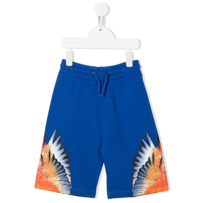 Blue Wings Print Shorts