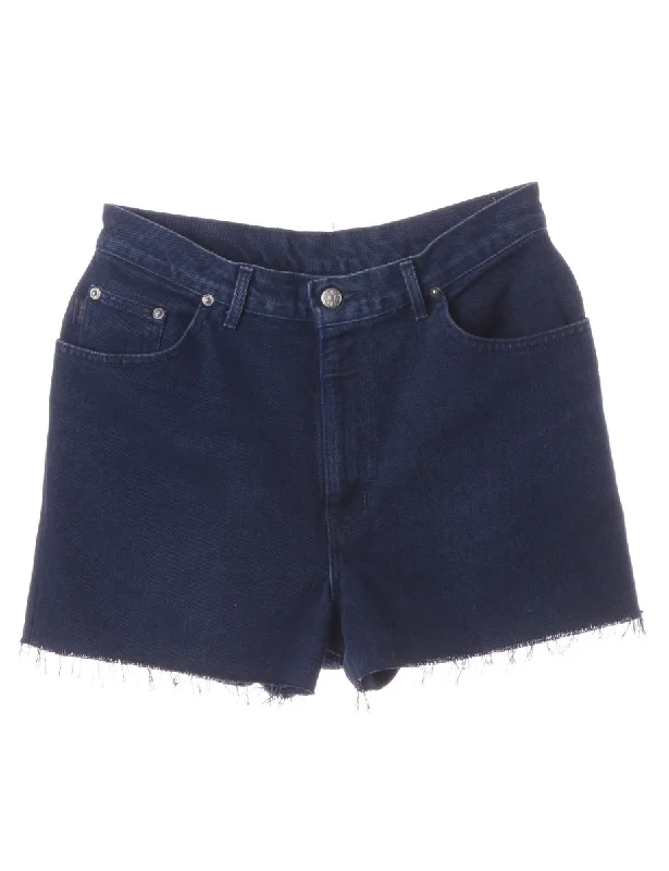 Label GRL PWR Embroidered Denim Shorts