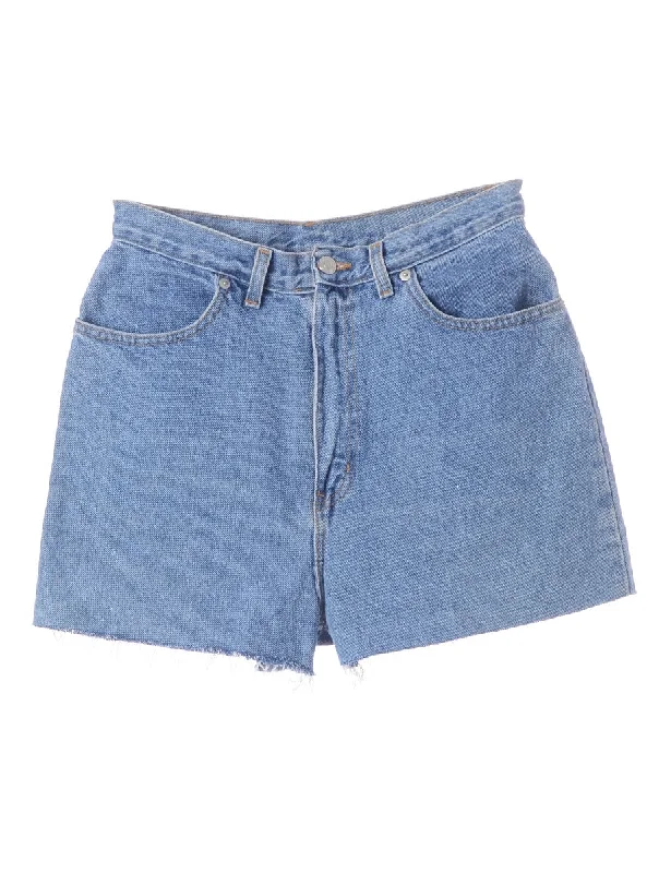 Label GRL PWR Embroidered Denim Shorts