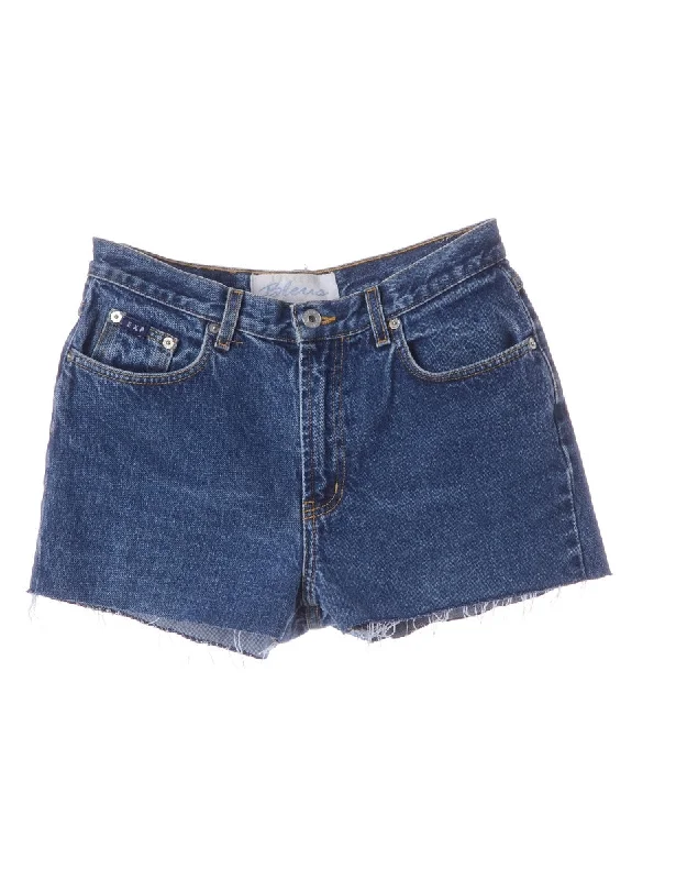 Label GRL PWR Embroidered Denim Shorts