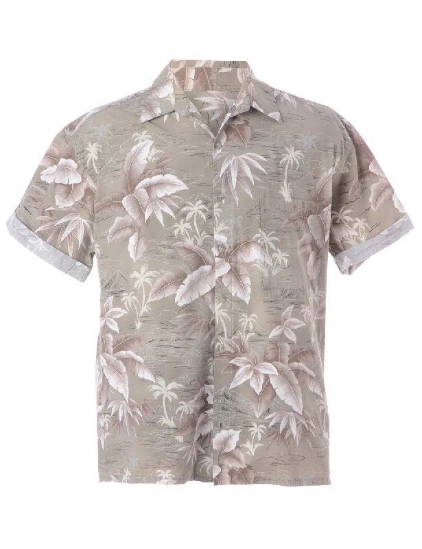 Label Harvey Roll Sleeve Hawaiian Shirt