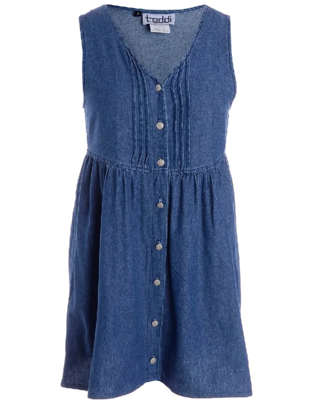 Label Heather Shortened Denim Dress