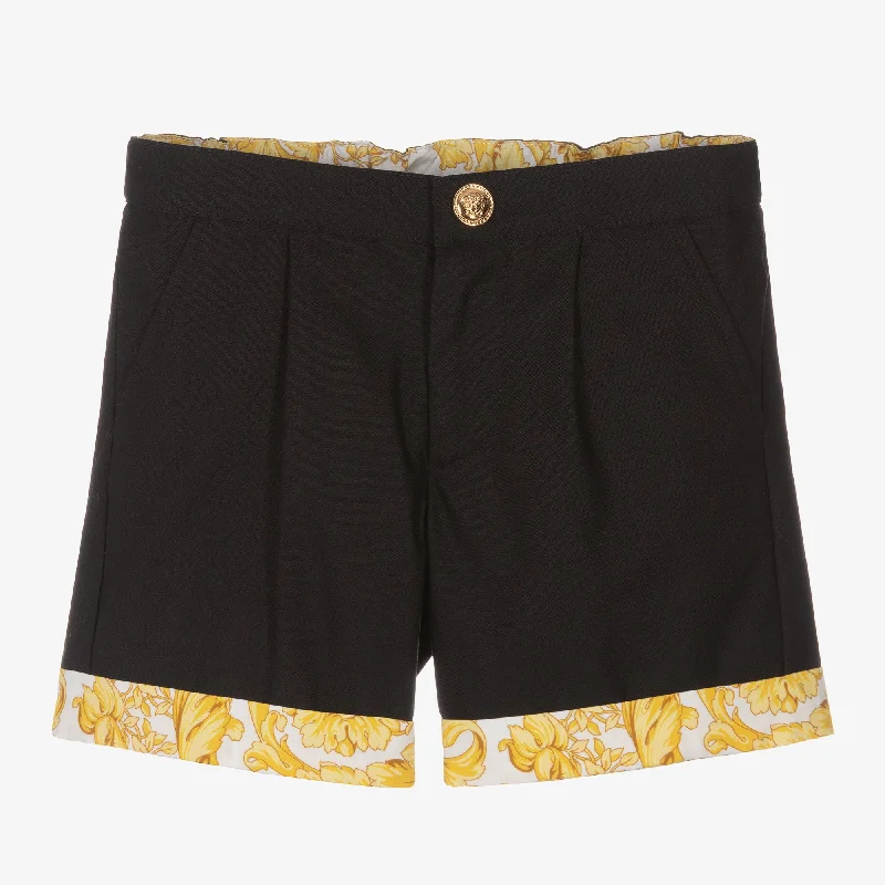 Black Barocco Shorts